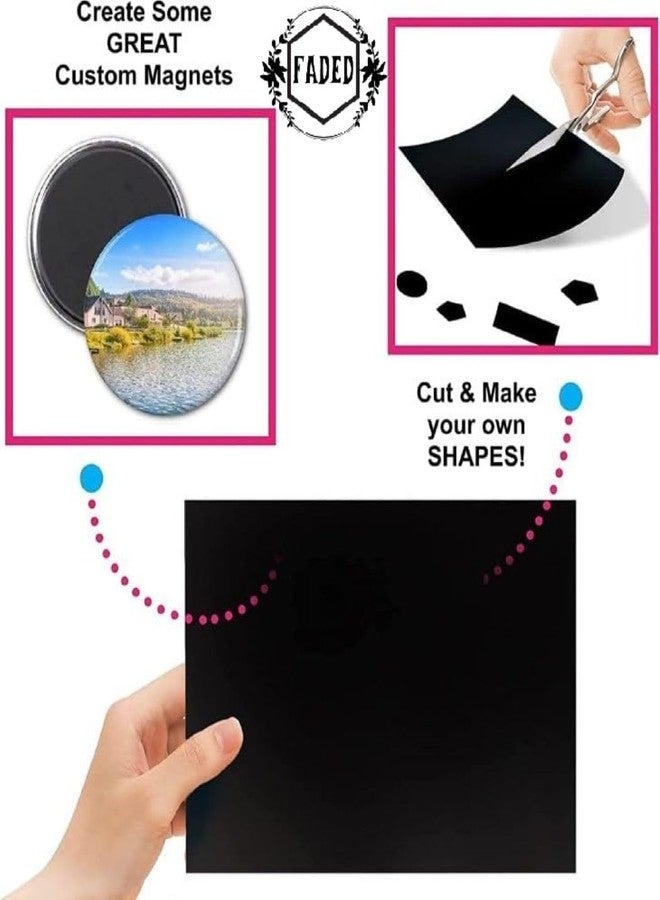 Faded A4 Magnetic Adhesive Sheets - Cuttable Peel & Stick Flexible Magnet Paper with Self-Adhesive Backing for Crafts, Photo Displays, Metal Die Storage, Stamps & DIY Projects - Image 5